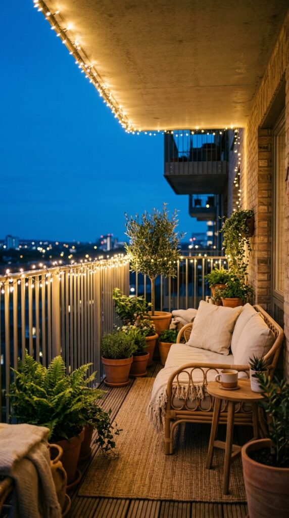 Fairy Light Balcony Decor: Cozy & Dreamy Ideas for Warm Evenings
